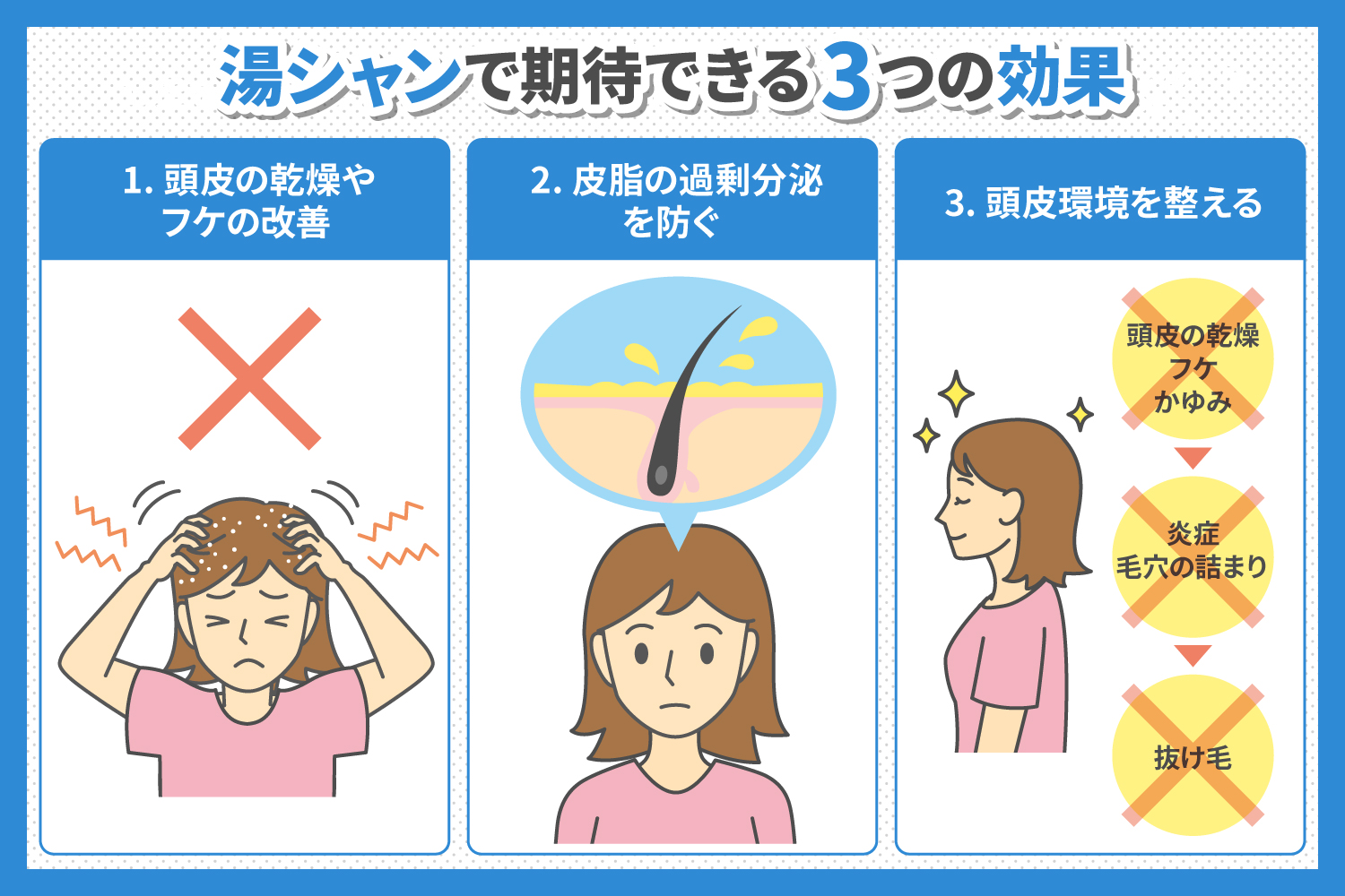 湯シャンで期待できる3つの効果